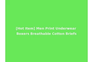 [Hot Item] Men Print Underwear Boxers Breathable Cotton Briefs