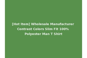 [Hot Item] Wholesale Manufacturer Contrast Colors Slim Fit 100% Polyester Man T Shirt