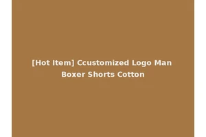 [Hot Item] Ccustomized Logo Man Boxer Shorts Cotton