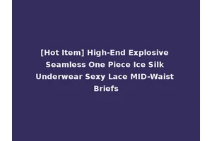 [Hot Item] High-End Explosive Seamless One Piece Ice Silk Underwear Sexy Lace MID-Waist Briefs