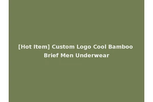 [Hot Item] Custom Logo Cool Bamboo Brief Men Underwear