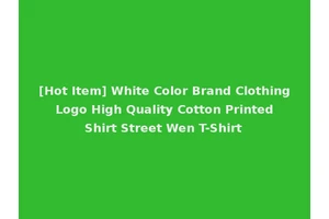 [Hot Item] White Color Brand Clothing Logo High Quality Cotton Printed Shirt Street Wen T-Shirt