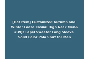 [Hot Item] Customized Autumn and Winter Loose Casual High Neck Men's Lapel Sweater Long Sleeve Solid Color Polo Shirt for Men