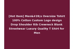[Hot Item] Men's Oversize Tshirt 100% Cotton Custom Logo design Drop Shoulder Rib Crewneck Blank Streetwear Luxury Quality T Shirt for Men
