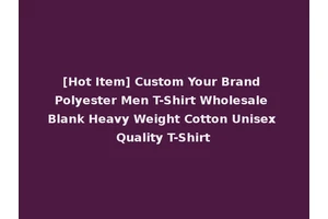 [Hot Item] Custom Your Brand Polyester Men T-Shirt Wholesale Blank Heavy Weight Cotton Unisex Quality T-Shirt