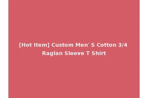 [Hot Item] Custom Men′ S Cotton 3/4 Raglan Sleeve T Shirt