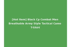 [Hot Item] Black Cp Combat Men Breathable Army Style Tactical Camo T-Shirt