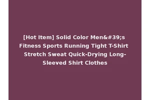 [Hot Item] Solid Color Men's Fitness Sports Running Tight T-Shirt Stretch Sweat Quick-Drying Long-Sleeved Shirt Clothes