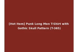 [Hot Item] Punk Long Men T-Shirt with Gothic Skull Pattern (T-365)