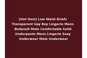 [Hot Item] Low Waist Briefs Transparent Gay Boy Lingerie Mens Bodysuit Male Comfortable Solid Underpants Mens Lingerie Sexy Underwear Male Underwear