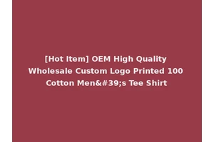 [Hot Item] OEM High Quality Wholesale Custom Logo Printed 100 Cotton Men's Tee Shirt