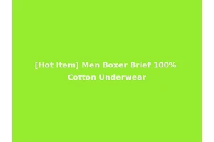 [Hot Item] Men Boxer Brief 100% Cotton Underwear