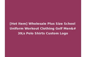 [Hot Item] Wholesale Plus Size School Uniform Workout Clothing Golf Men's Polo Shirts Custom Logo
