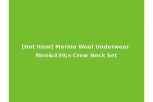 [Hot Item] Merino Wool Underwear Men's Crew Neck Set