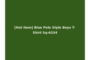 [Hot Item] Blue Polo Style Boys T-Shirt Sq-6334