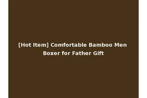 [Hot Item] Comfortable Bamboo Men Boxer for Father Gift