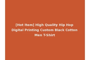 [Hot Item] High Quality Hip Hop Digital Printing Custom Black Cotton Men T-Shirt