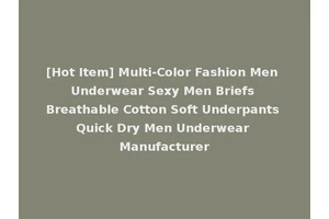 [Hot Item] Multi-Color Fashion Men Underwear Sexy Men Briefs Breathable Cotton Soft Underpants Quick Dry Men Underwear Manufacturer