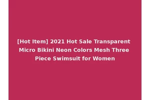 [Hot Item] 2021 Hot Sale Transparent Micro Bikini Neon Colors Mesh Three Piece Swimsuit for Women