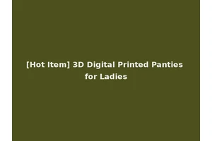 [Hot Item] 3D Digital Printed Panties for Ladies