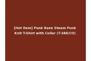 [Hot Item] Punk Rave Steam Punk Knit T-Shirt with Collar (T-386/CO)