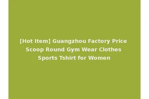 [Hot Item] Guangzhou Factory Price Scoop Round Gym Wear Clothes Sports Tshirt for Women
