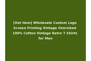[Hot Item] Wholesale Custom Logo Screen Printing Vintage Oversized 100% Cotton Vintage Retro T Shirts for Men