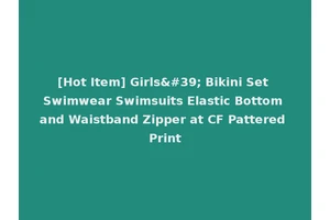 [Hot Item] Girls' Bikini Set Swimwear Swimsuits Elastic Bottom and Waistband Zipper at CF Pattered Print