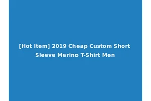 [Hot Item] 2019 Cheap Custom Short Sleeve Merino T-Shirt Men