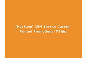 [Hot Item] OEM Service Custom Printed Promotional T-Shirt