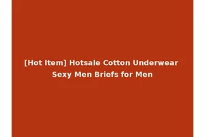 [Hot Item] Hotsale Cotton Underwear Sexy Men Briefs for Men
