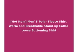 [Hot Item] Men′ S Polar Fleece Shirt Warm and Breathable Stand-up Collar Loose Bottoming Shirt