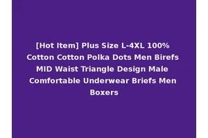 [Hot Item] Plus Size L-4XL 100% Cotton Cotton Polka Dots Men Birefs MID Waist Triangle Design Male Comfortable Underwear Briefs Men Boxers