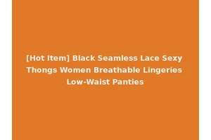 [Hot Item] Black Seamless Lace Sexy Thongs Women Breathable Lingeries Low-Waist Panties