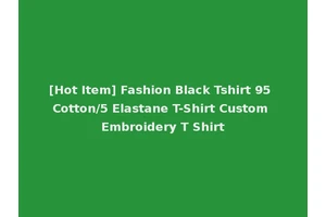 [Hot Item] Fashion Black Tshirt 95 Cotton/5 Elastane T-Shirt Custom Embroidery T Shirt