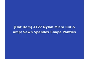 [Hot Item] 4127 Nylon Micro Cut &amp; Sewn Spandex Shape Panties