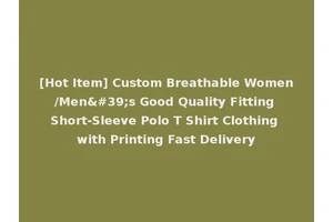 [Hot Item] Custom Breathable Women/Men's Good Quality Fitting Short-Sleeve Polo T Shirt Clothing with Printing Fast Delivery
