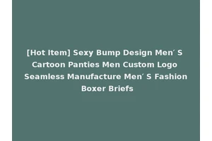 [Hot Item] Sexy Bump Design Men′ S Cartoon Panties Men Custom Logo Seamless Manufacture Men′ S Fashion Boxer Briefs