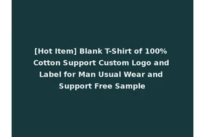 [Hot Item] Blank T-Shirt of 100% Cotton Support Custom Logo and Label for Man Usual Wear and Support Free Sample