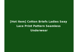 [Hot Item] Cotton Briefs Ladies Sexy Lace Print Pattern Seamless Underwear
