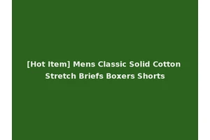 [Hot Item] Mens Classic Solid Cotton Stretch Briefs Boxers Shorts