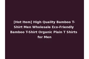 [Hot Item] High Quality Bamboo T-Shirt Men Wholesale Eco-Friendly Bamboo T-Shirt Organic Plain T Shirts for Men