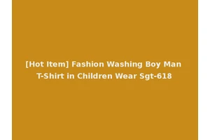 [Hot Item] Fashion Washing Boy Man T-Shirt in Children Wear Sgt-618