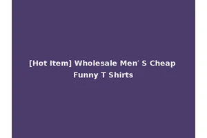 [Hot Item] Wholesale Men′ S Cheap Funny T Shirts