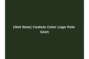 [Hot Item] Custom Color Logo Polo Shirt