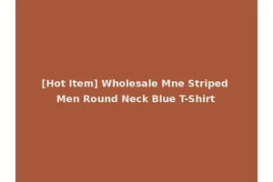 [Hot Item] Wholesale Mne Striped Men Round Neck Blue T-Shirt