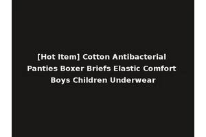 [Hot Item] Cotton Antibacterial Panties Boxer Briefs Elastic Comfort Boys Children Underwear