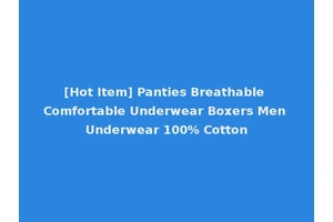 [Hot Item] Panties Breathable Comfortable Underwear Boxers Men Underwear 100% Cotton