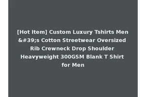 [Hot Item] Custom Luxury Tshirts Men's Cotton Streetwear Oversized Rib Crewneck Drop Shoulder Heavyweight 300GSM Blank T Shirt for Men