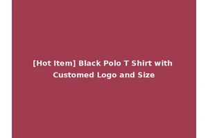 [Hot Item] Black Polo T Shirt with Customed Logo and Size